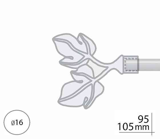Закінчення для карнизу Orvit ЛИСТОК 16 мм ЗОЛОТО Львов
