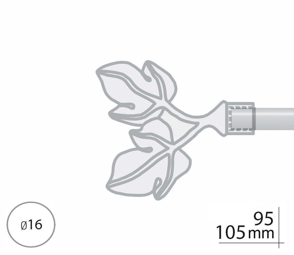 Закінчення для карнизу Orvit ЛИСТОК 16 мм ЗОЛОТО Львів - фото 2
