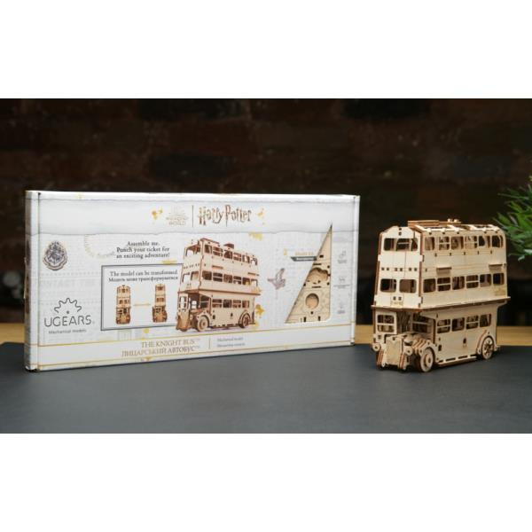 Дерев'яний механічний 3D конструктор Ugears Лицарський автобус (70172) Харків - фото 7