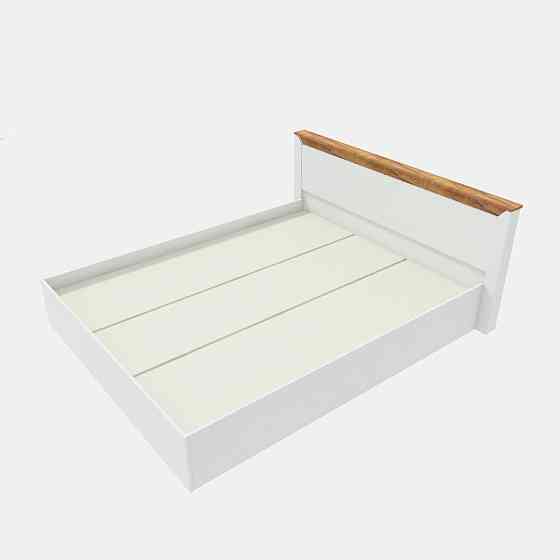 Кровать двуспальная Эверест Нордик-1600 (щит ДСП под матрас) 160х200 см Белый + Дуб крафт золотой (DTM-5557) Львов