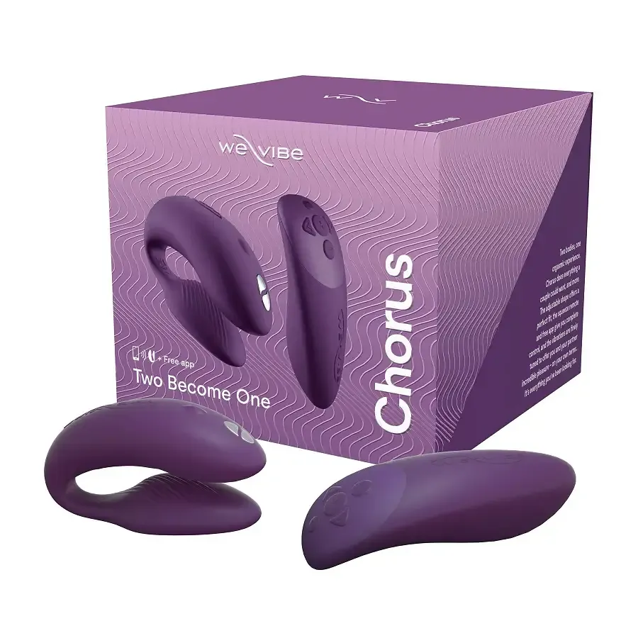 Смарт-вібратор для пар We-Vibe Chorus Purple, сенсорне керування вібраціями стисненням пульта Львів - фото 10