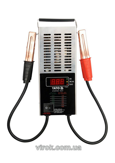 Тестер (навантажувальна вилка) акумуляторів цифровий YATO, 12V [10] Одесса - изображение 1