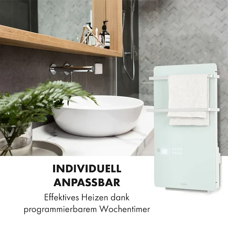 Розумний інфрачервоний обігрівач сушарка рушників KLARSTEIN Hot Spot Crystal Flow  Німеччина Дніпро - фото 7