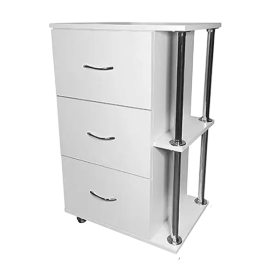 Тумба косметологічна на 3 шухляди UK-06 (металеві колеса) Київ