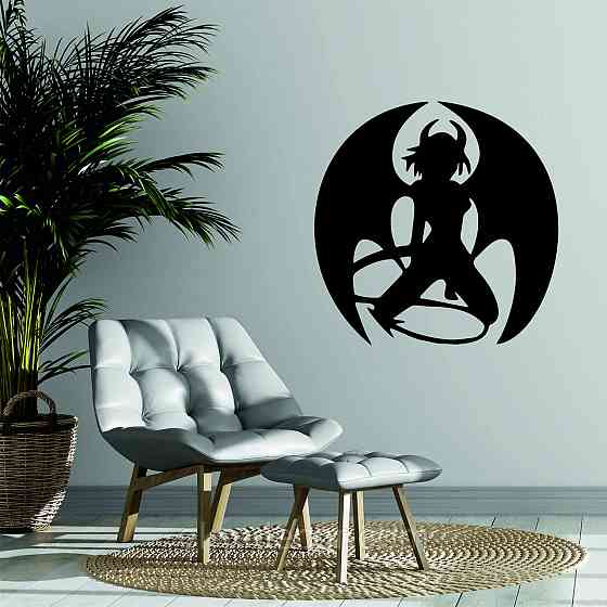 Декоративное настенное Панно «Дьяволица», Декор на стену 70*70 см, Черный Киев