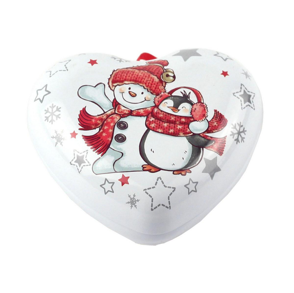Коробка-серце "Сніговик та пінгвін" 9 x 8 см Рівне - фото 1
