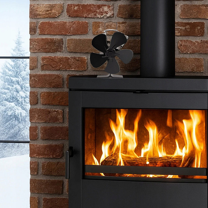 Каминный вентилятор 5-лопастной из алюминия от 60°C до 345°C Kaminer (26206) Нововолынск - изображение 15