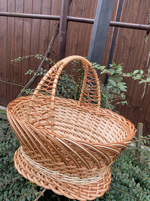 Плетений кошик з лози великий, місткий Київ - фото 4