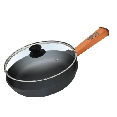 Сковорода Brizoll Optima чавунна з ручкою та скляною кришкою 200х35 мм (O2035-P-C) Винница - изображение 1