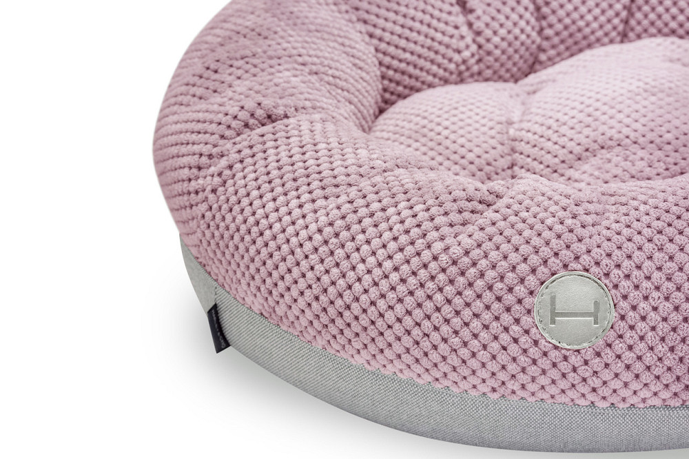 Лежанка для собак і котів овальна Harley and Cho, круглий лежак для тварин Bagel Pink Одеса - фото 6