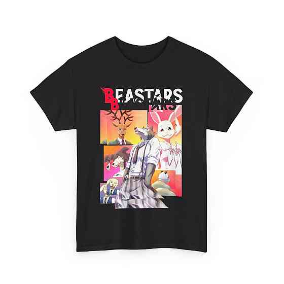 Футболка з аніме принтом Беастарс Легосхі Беастарс Гірл оверсайз (S/M/L) Чорний AnimeJ0214 Дніпро