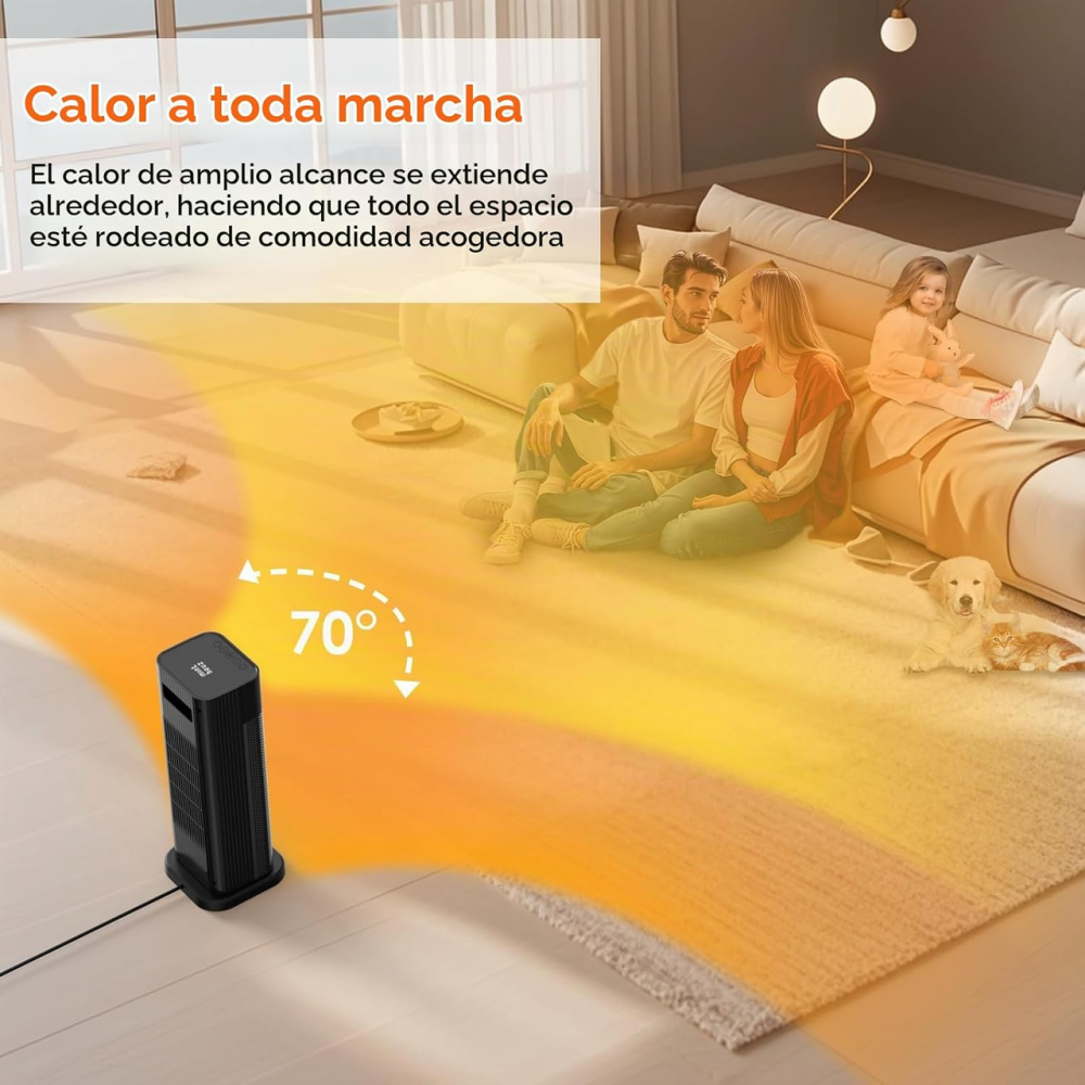 Обогреватель Minthouz Space Heater 2000 Вт, керамический PTC, ECO, термостат 15–35°C, таймер, пульт, поворот 70° Киев - изображение 5
