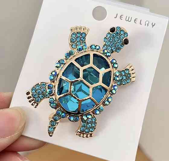 Брошка "Черепашка" Блакитний (0225) Сміла