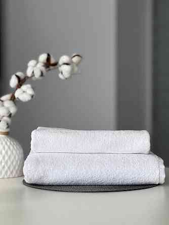 Комплект махровых полотенец Ideal Textile 2 шт (50х90см + 70х140см) белый 550 г/м2 Черновцы
