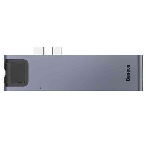 USB-хаб Baseus Thunderbolt C+Pro Seven-in-one smart HUB docking station Grey Киев