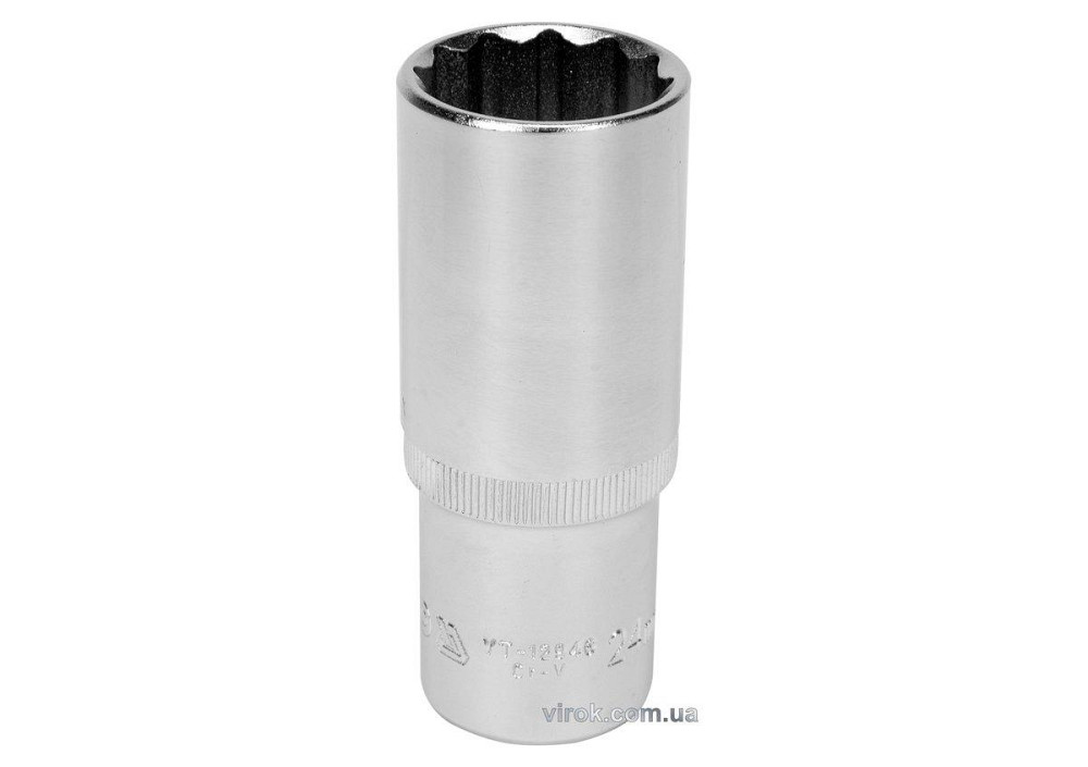 Головка торцева 12-гранна YATO : подовжена, квадрат 1/2", М= 24 мм, L= 77 мм [12/60/120] Одеса - фото 1