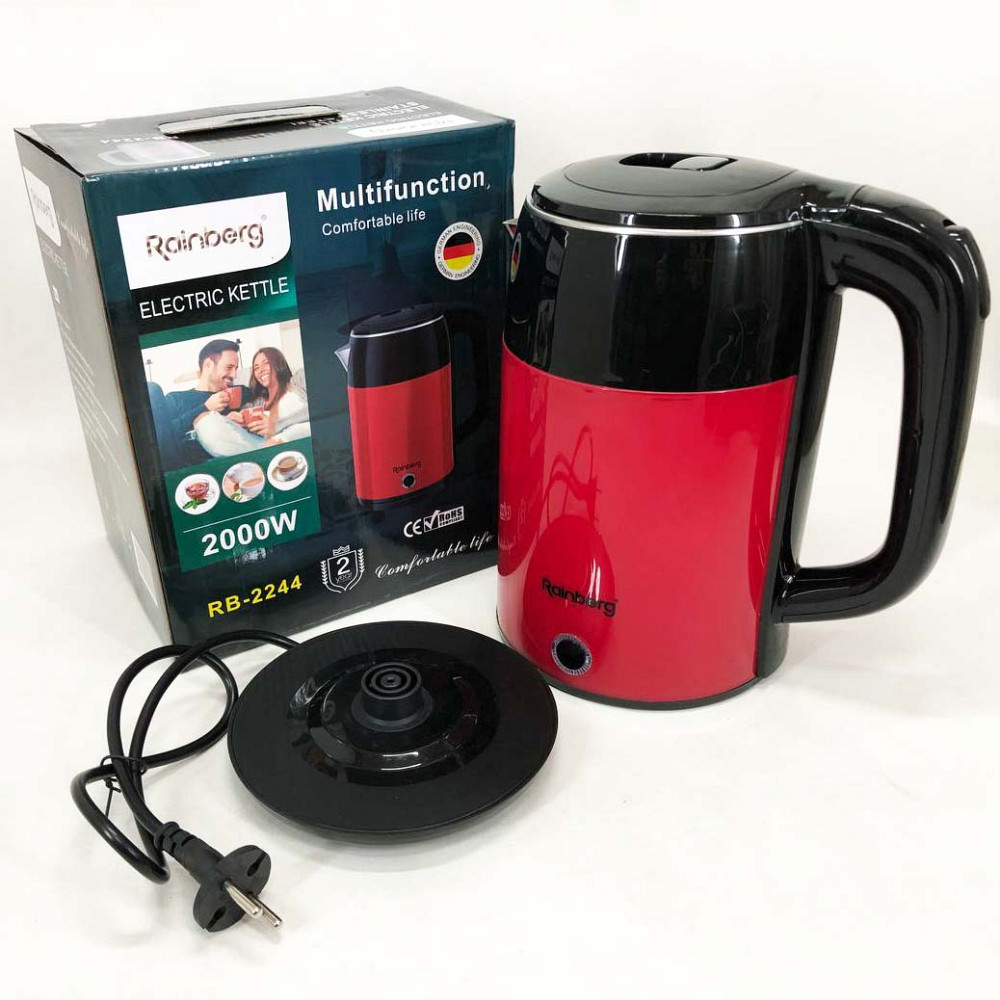 Электрочайник удобный Rainberg, Мощный кухонный чайник, Качественный электрический чайник для дома LX-55 Львов - изображение 1