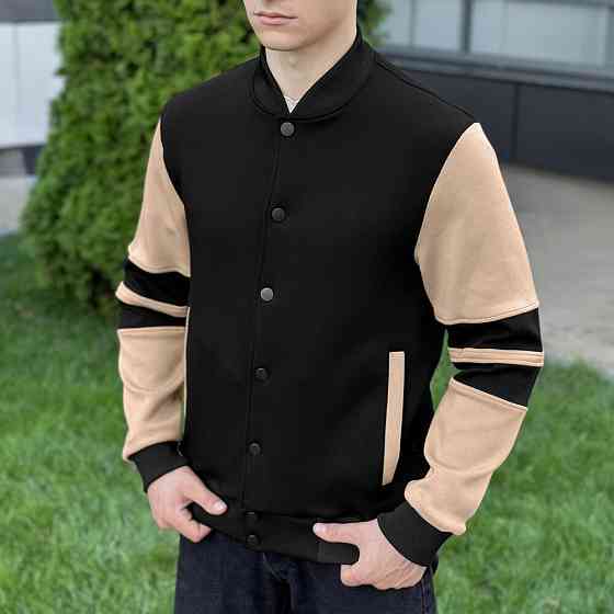 Чорний чоловічий бомбер на кнопках Pobedov Blast Київ