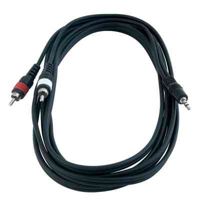 Інсертний кабель RockCable Patch Cable - 2 x RCA to TRS MiniJack (1.5m) (RCL 20902 D4) Вінниця