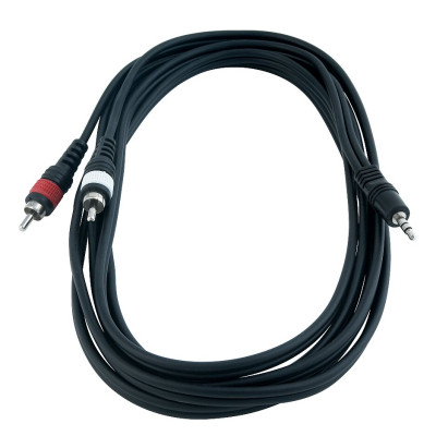 Інсертний кабель RockCable Patch Cable - 2 x RCA to TRS MiniJack (1.5m) (RCL 20902 D4) Вінниця - фото 1