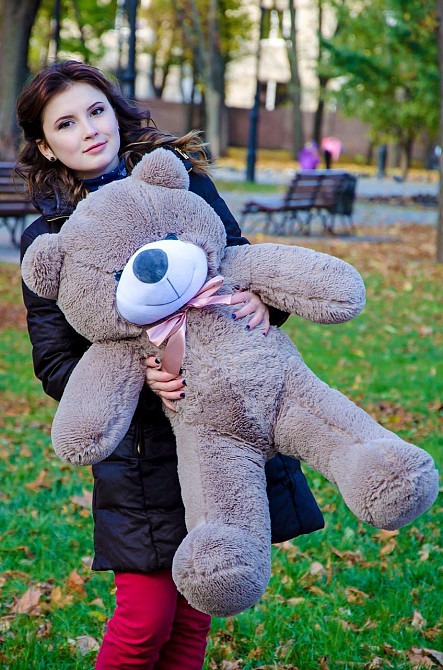 М'яка  іграшка подарунок на 8 березня плюшевий ведмедик Рафаель 100 см Капучіно Тернопіль - фото 1