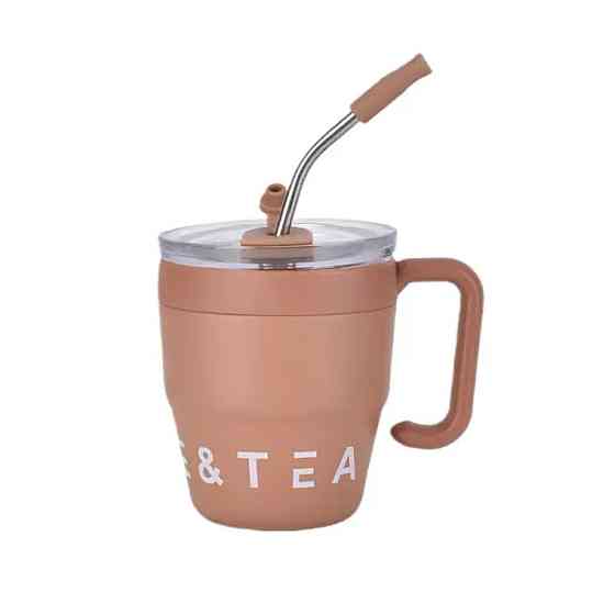 Yiwu Термочашка Coffee & Tea з трубочкою коричнева HP-14-23BR Киев