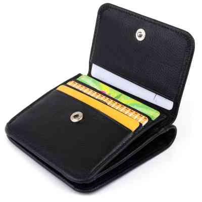 Кошелек ST Leather На кнопке Черный (19232) Винница