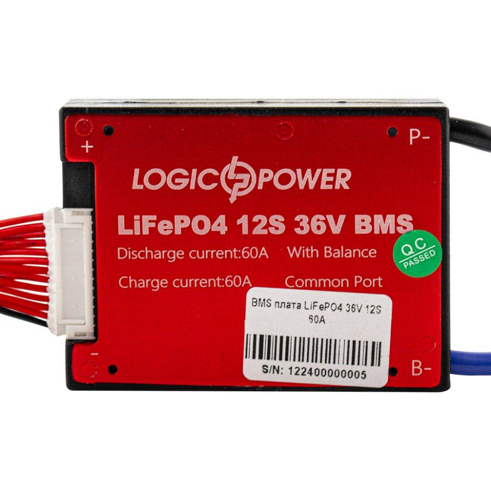 BMS плата LiFePO4 36V 12S Dis 60A Ch 30A Київ - фото 1