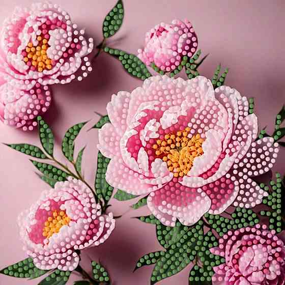 Алмазна мозаїка "Рожева мрія" ZAV1818-13, 18х18 см Вінниця