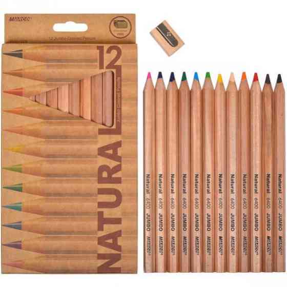 Олівці кольорові "Marco" "Natural-Cedarlite" Jumbo 12кол. 6400-12СВ шестигранні з точилкою, шт Київ