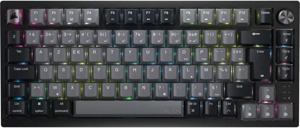 Ігрова механічна клавіатура Corsair K65 Plus Wireless RGB 75% MLX Red Hot-Swap AZERTY безпровідна фірмова геймерська Київ - фото 1