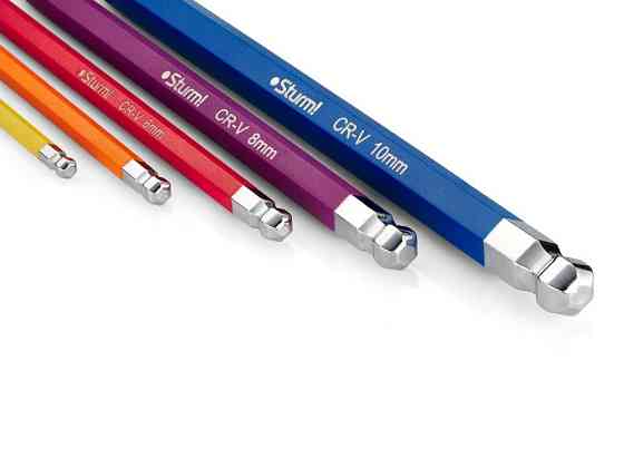 Набір ключів HEX з кулею (62-177 мм), 9 шт Sturm 1340502 (зчитувати опис) Рівне