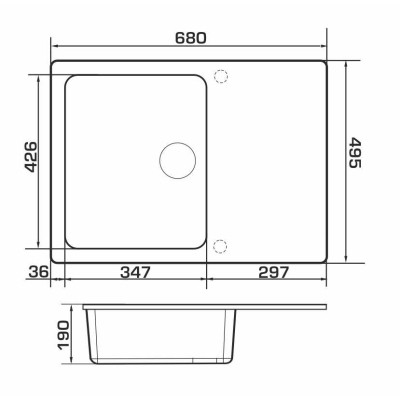 Мийка кухонна GRANADO SALAMANKA gris (gr0608) Вінниця - фото 6