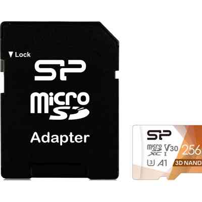 Карта памяти Silicon Power 256Gb microSDXC U3 A1 V30 Superior Color 100R/80W + adapter (SP256GBSTXDU3V20AB) Винница