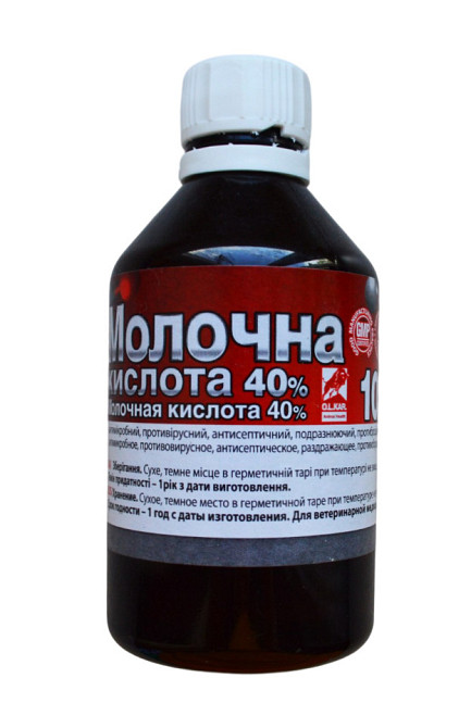 Кислота молочна 40% флакон 100 мл O.L.KAR Вінниця - фото 1