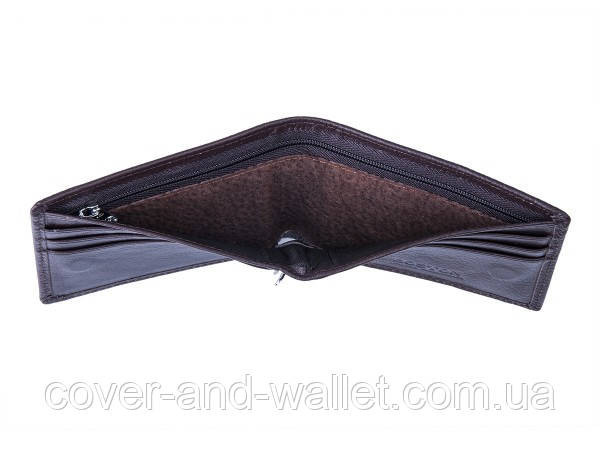Коричневый маленький мужской кошелек на магнитах с зажимом Boston B 460 Киев - изображение 10
