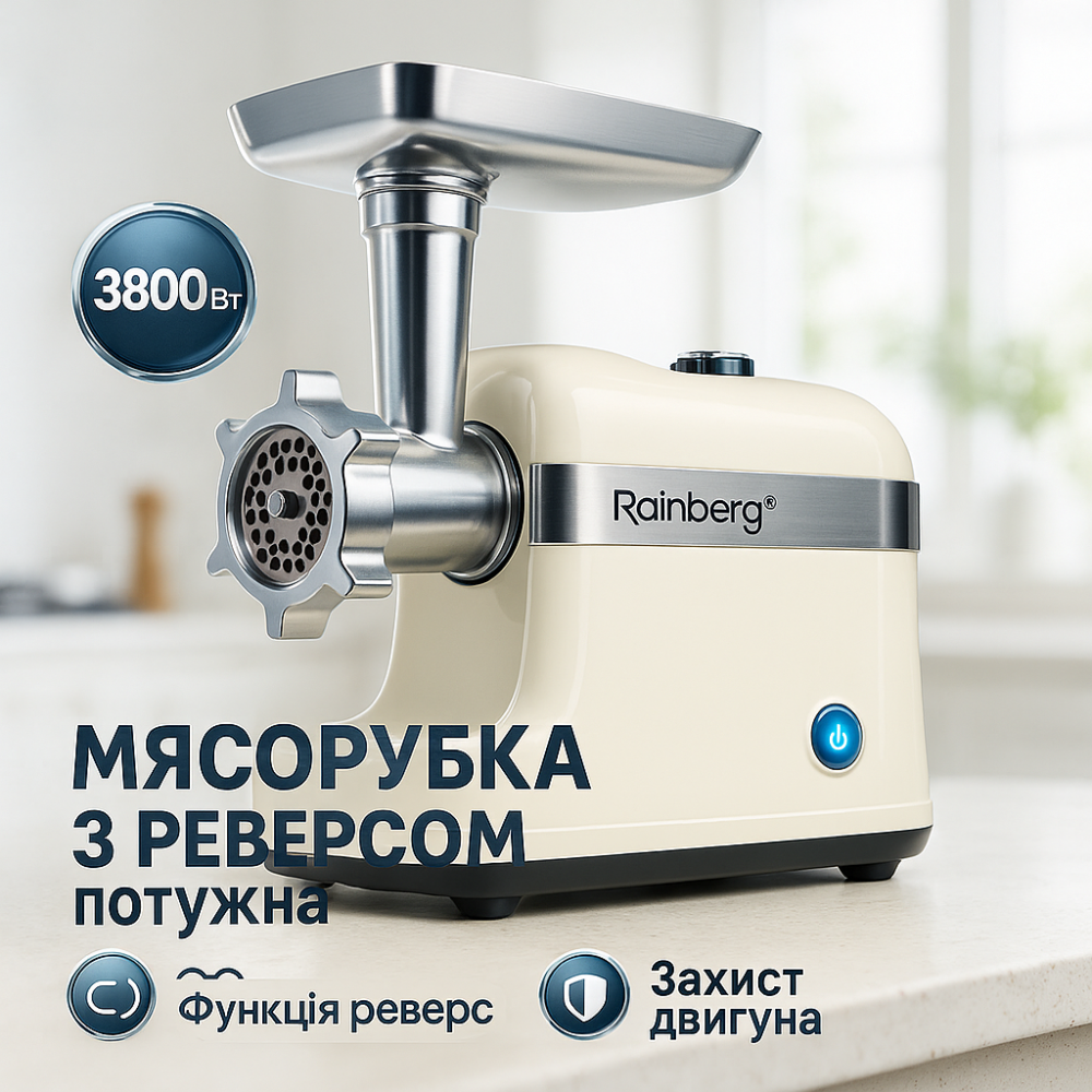 Кухонная мясорубка электрическая с реверсом, Электромясорубка бытовая с насадкой для кебаба CT-86 Львов - изображение 4