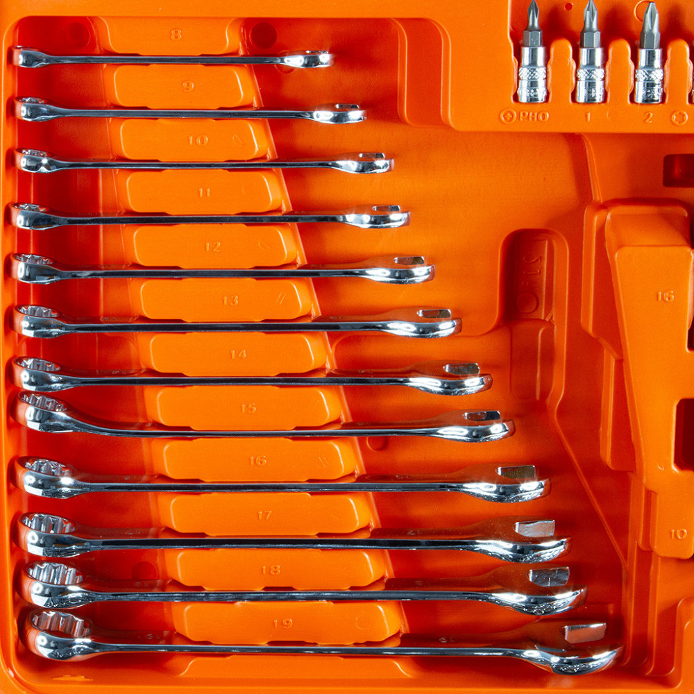 Универсальный набор торцевых головок и гаечных ключей 216 элементов в кейсе Mar-Pol (B58229) Нововолынск - изображение 7