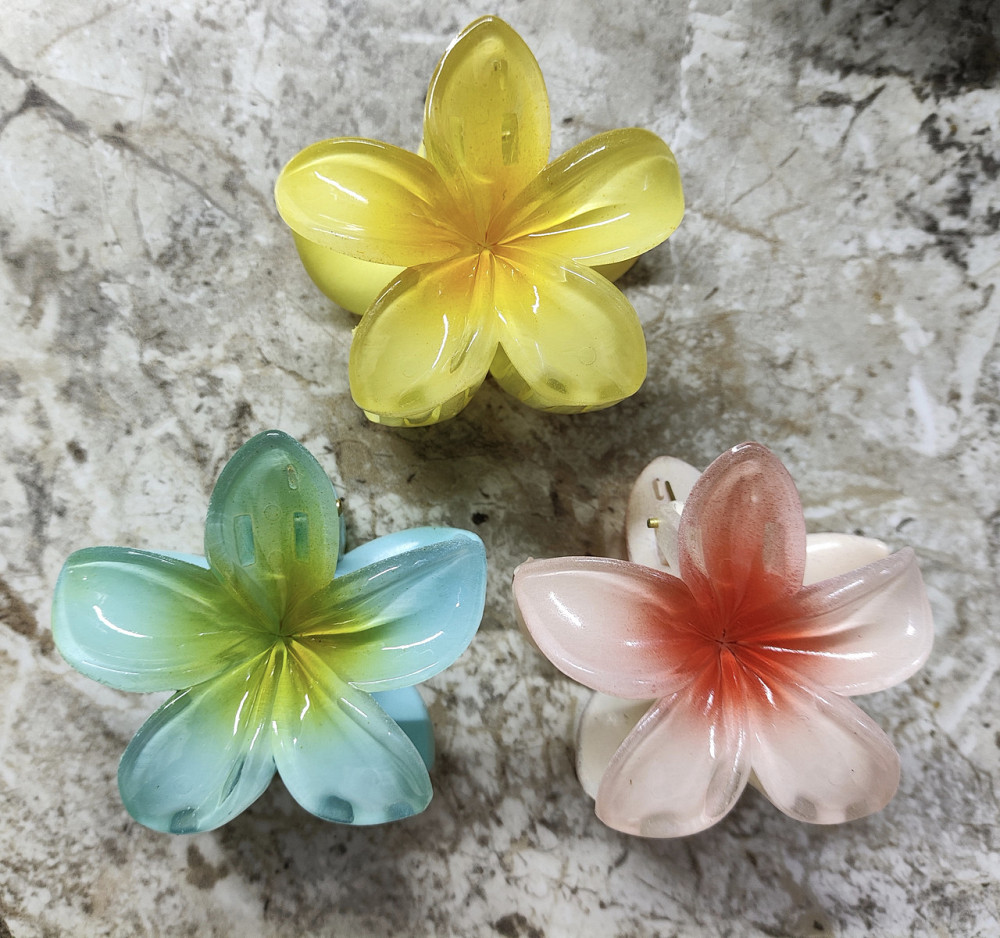 Заколка-крабік квітка 6 см Смела - изображение 5