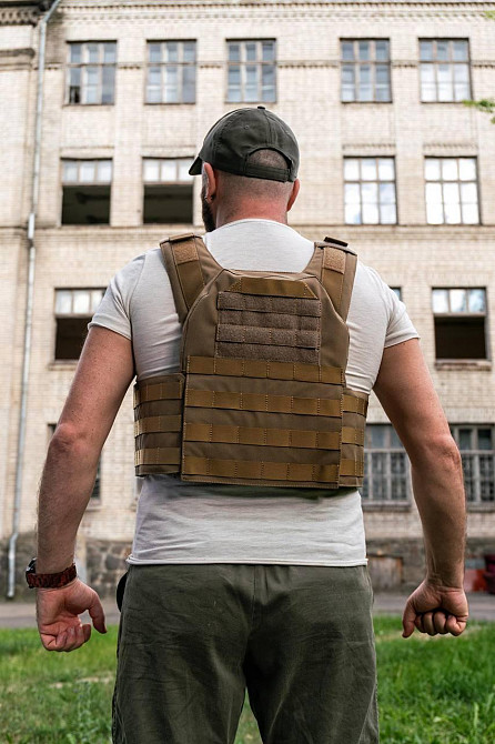 Бронежилет без плит (Кордура 1000Д) з швидким зняттям Пісочний Вінниця - фото 4