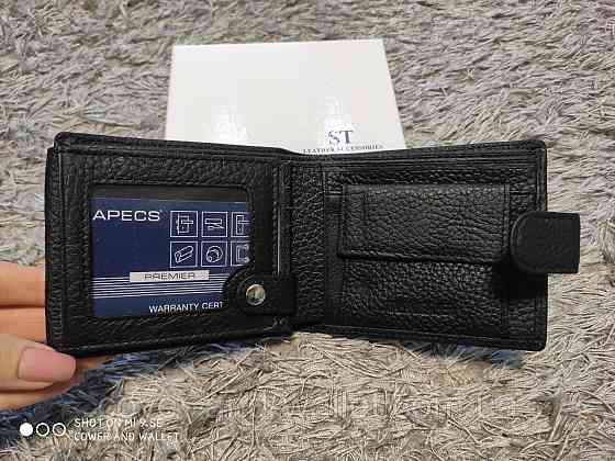 Чоловічий шкіряний гаманець портмоне для автодокументів ST Leather Київ