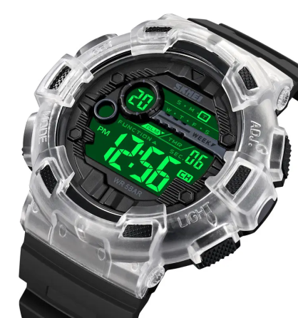 Годинник чоловічий спортивний наручний Skmei 2110 (Чорний з білим) Вінниця