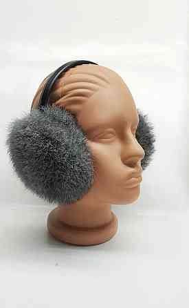 Хутряні навушники дитячі з кролика Графітовий Харків