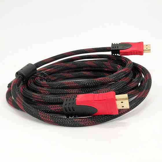 Кабель усиленный 5м переходник адаптер HDMI-HDMI папа-папа аудио видео шнур в обмотке RO-80 Львов