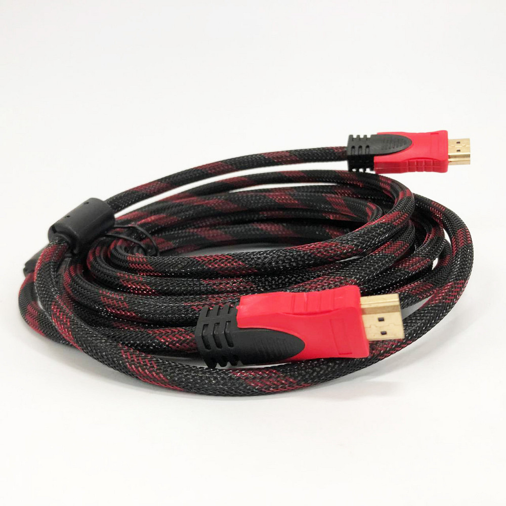 Кабель посилений 5м перехідник адаптер HDMI-HDMI тато-тато аудіо відео шнур в обмотці BM-50 Львів - фото 2