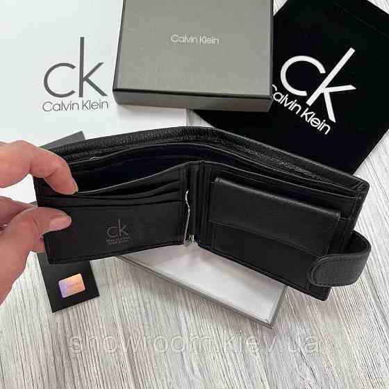 Чоловіче шкіряне портмоне з зажимом (208) подарункова упаковка Київ