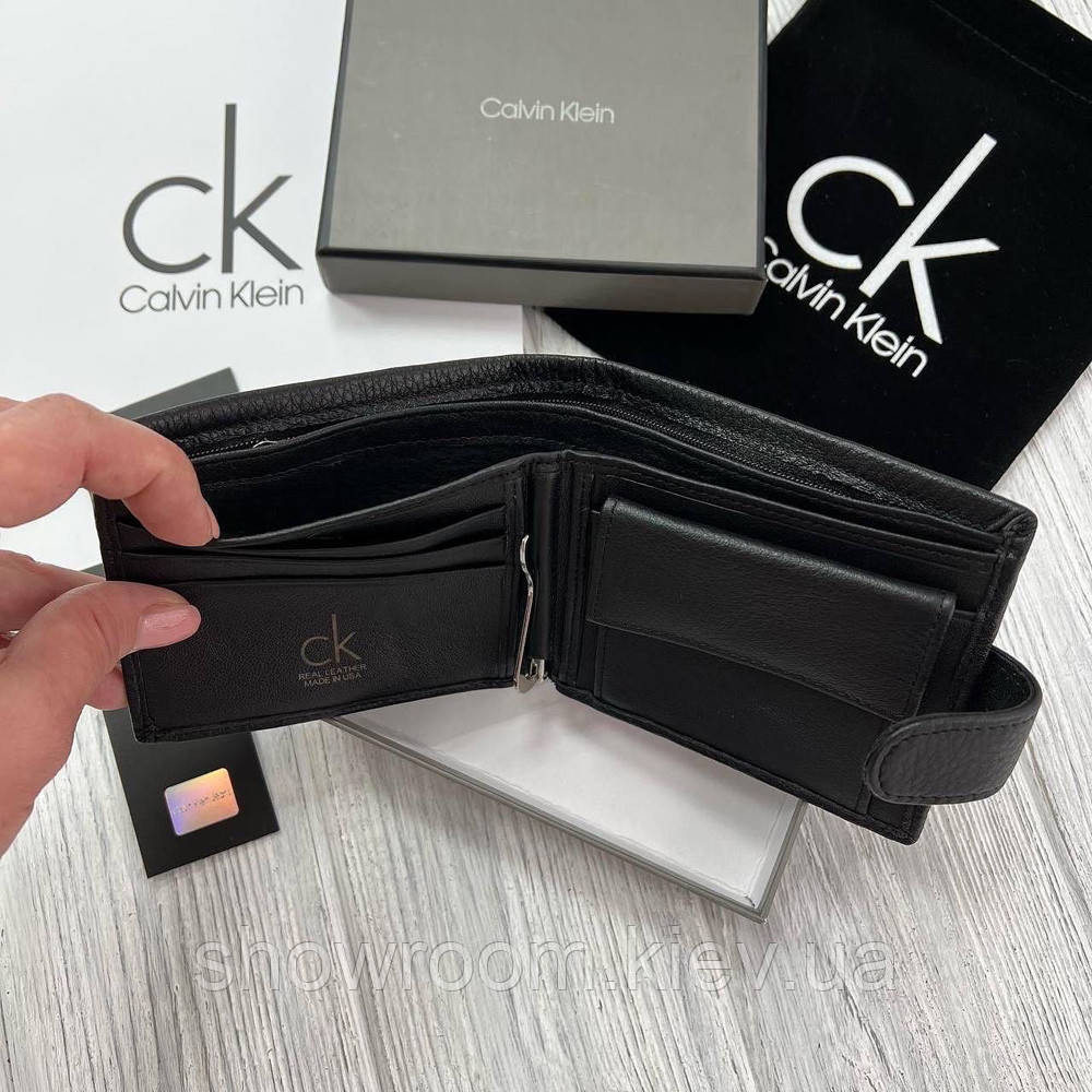 Чоловіче шкіряне портмоне з зажимом (208) подарункова упаковка Київ - фото 5