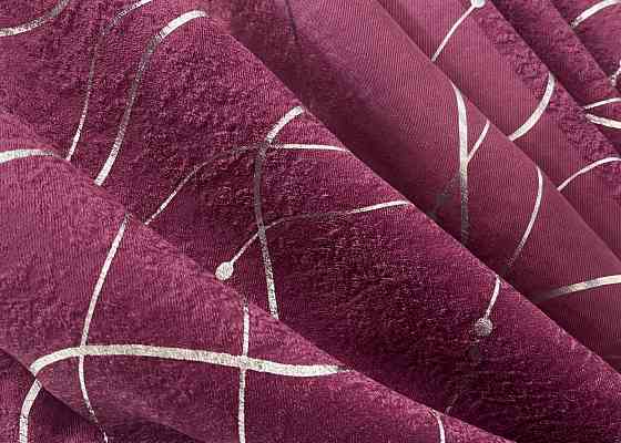 Комплект коротких штор VR-Textil Софт Лиана № 459ш Малиновый 130х170 см 2 шт (35-0429) Киев