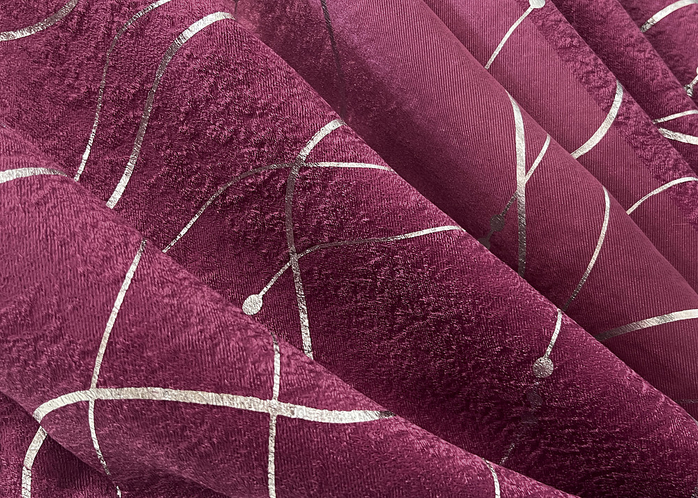 Комплект коротких штор VR-Textil Софт Лиана № 459ш Малиновый 130х170 см 2 шт (35-0429) Киев - изображение 5