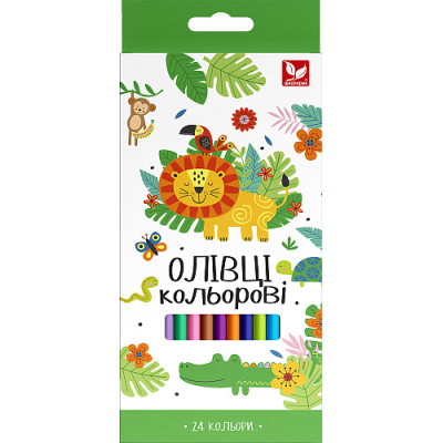 Олівці кольорові Школярик Тригранні З точилкою 24 кольори (140SH-24) Вінниця - фото 1